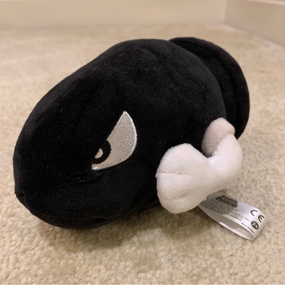 Nintendo Super Mario Bros Black Bullet Bill 6" Plush Stuffed Toy Figure 2017 - Picture 2 of 13
